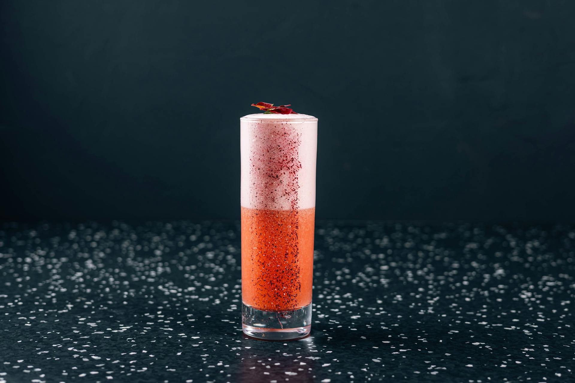<p>Ever wanted to drink a garden?</p>
<p>Base: Aperol, lime juice, homemade rhubarb and strawberry pur&eacute;e and hibiscus&nbsp;</p>