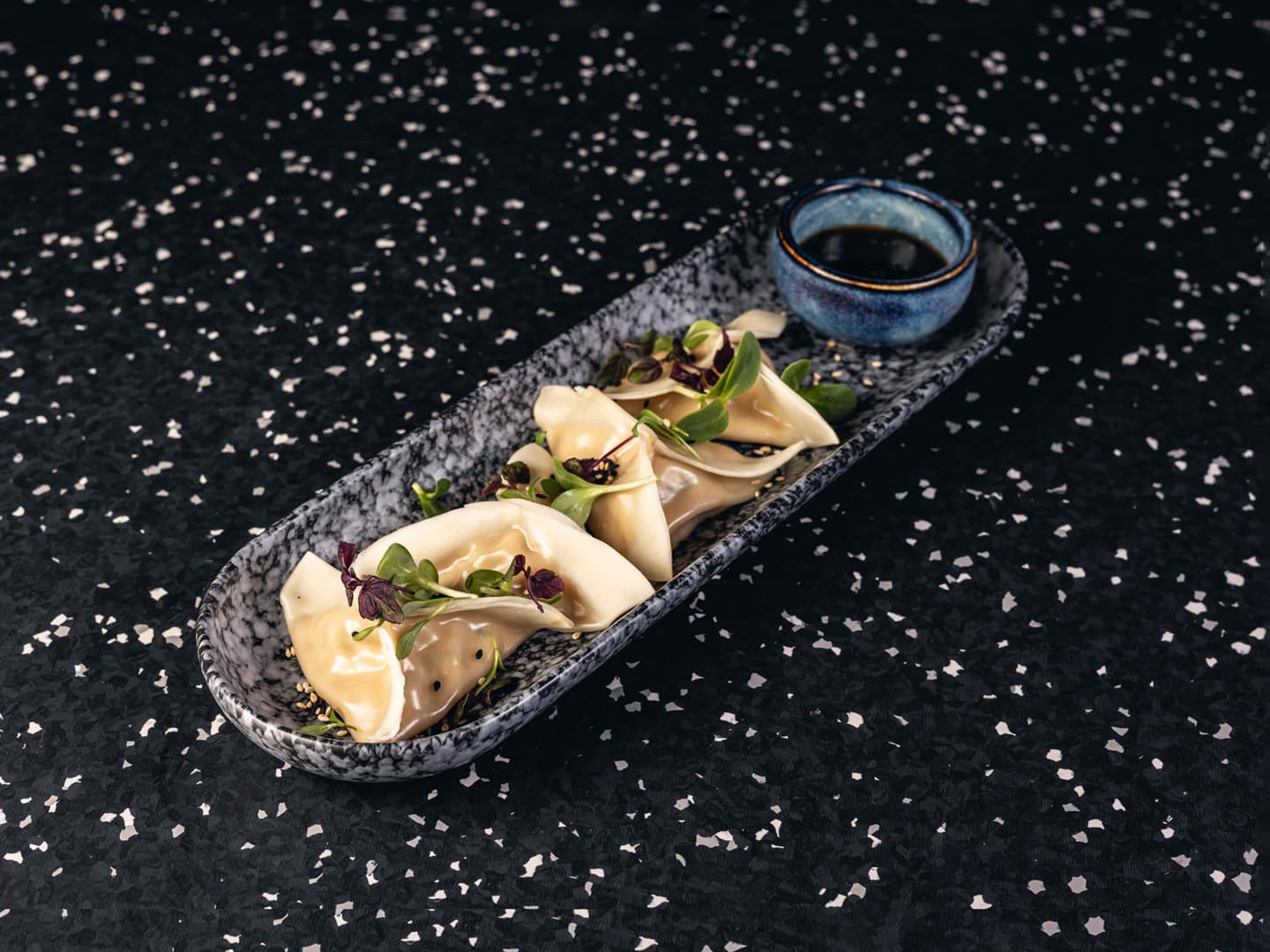 <p>Fish farce, gyoza dough with ponzu sauce</p>